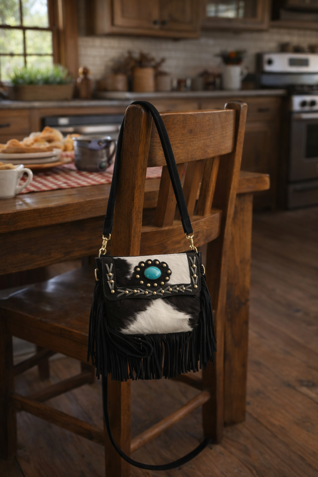 Black and white Cowhide Bag