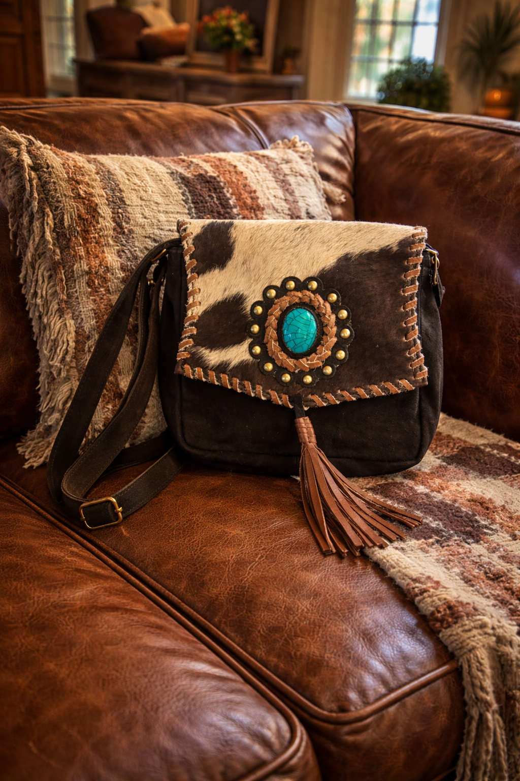 Black and White Cowhide Bag
